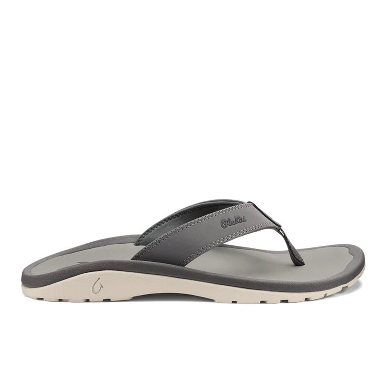 OluKai Modern Aloha Alania Mens 13 Gray Flip Flop Sandals Beach Casual Pool Shoe Amazon.com | OluKai Men main image 4