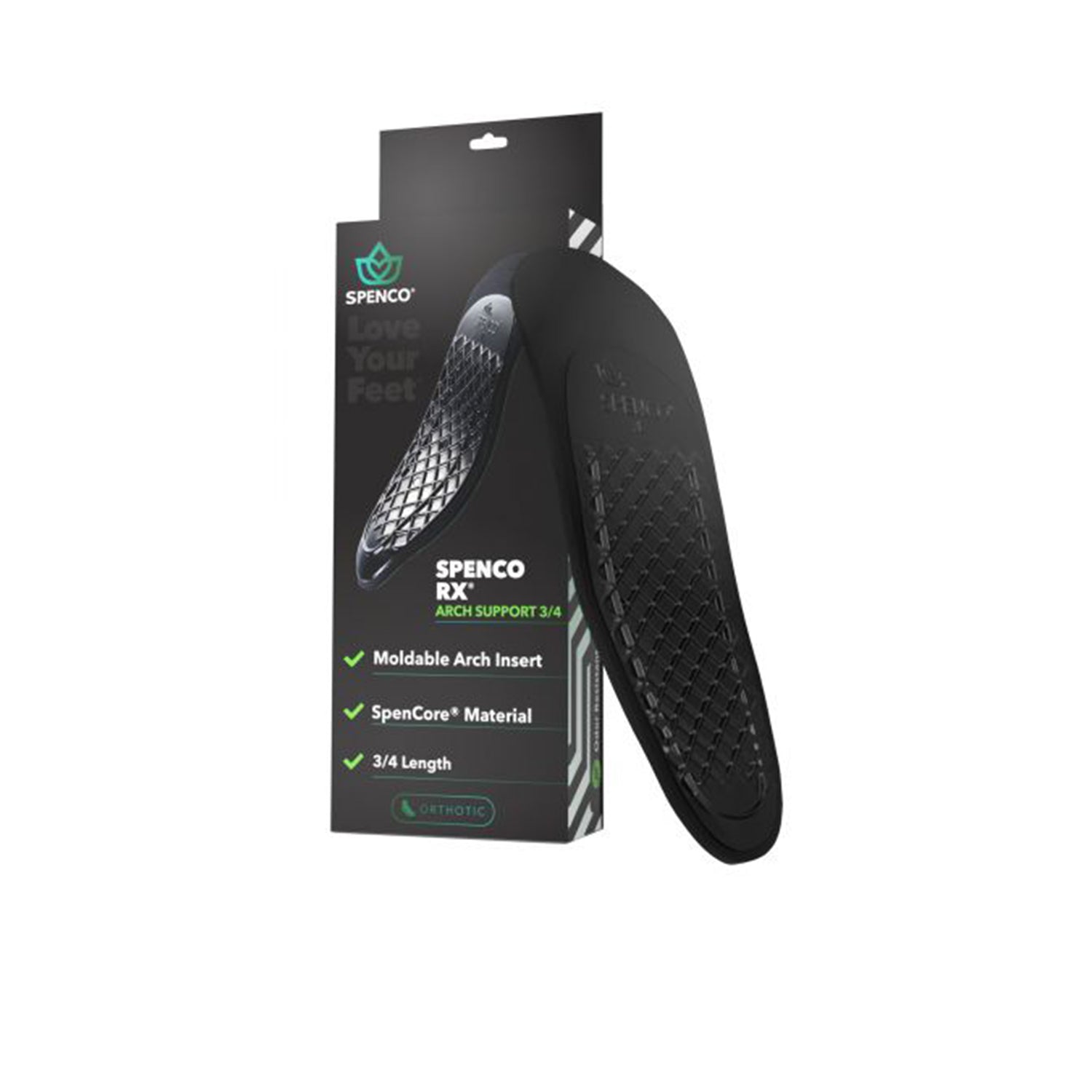 RX Orthotic Arch 3/4 Length Insole