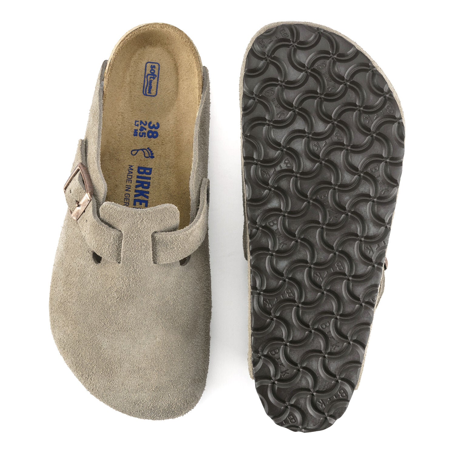 BIRKENSTOCK Boston スエード Taupe 42Regular Boston Soft Footbed