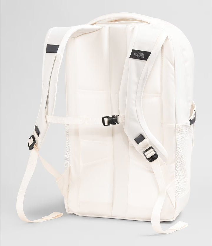 The North Face Women's Jester Luxe Backpack, Gardenia White Burnt Coral Metallic